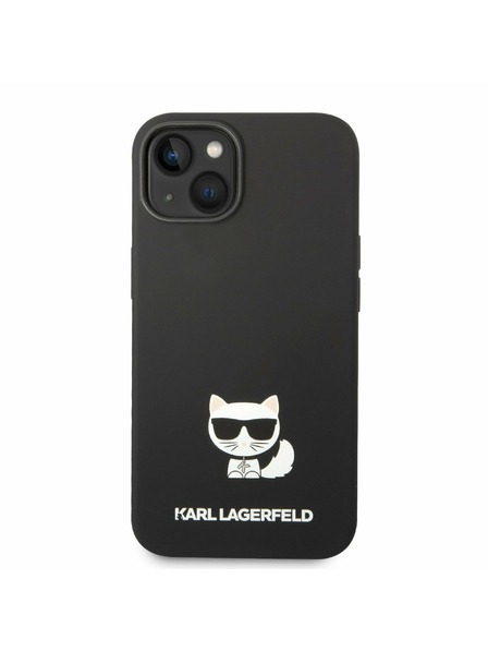 Karl Lagerfeld Karl Lagerfeld Liquid Silicone Choupette Hátlap iPhone 14 Plus-hoz Black