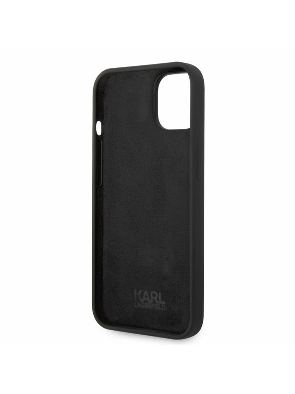 Karl Lagerfeld Karl Lagerfeld Liquid Silicone Choupette Hátlap iPhone 14 Plus-hoz Black
