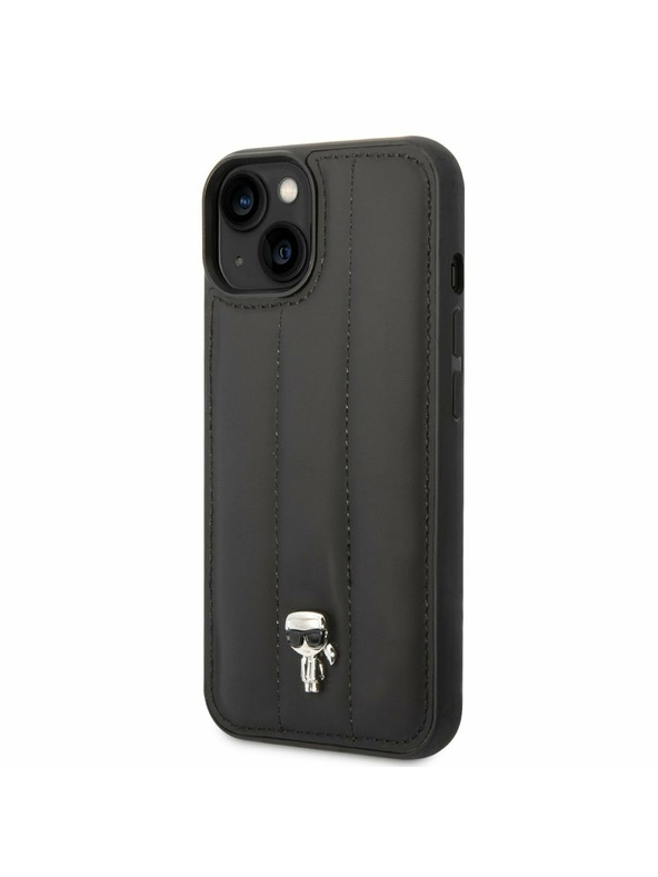 Karl Lagerfeld Karl Lagerfeld Quilted Puffy Ikonik Logo Hátlap iPhone 14 Plus-hoz Black