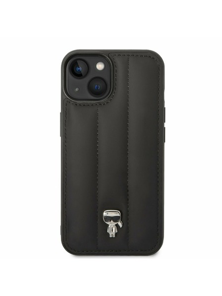 Karl Lagerfeld Karl Lagerfeld Quilted Puffy Ikonik Logo Hátlap iPhone 14 Plus-hoz Black