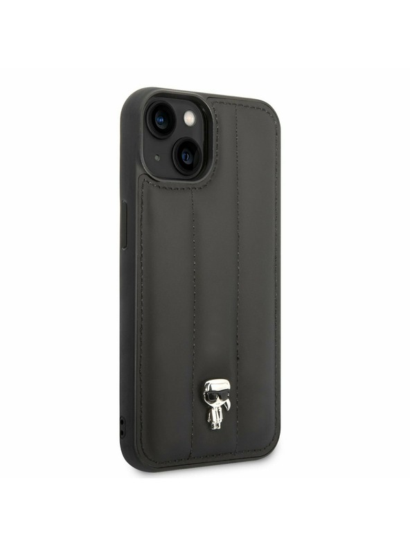 Karl Lagerfeld Karl Lagerfeld Quilted Puffy Ikonik Logo Hátlap iPhone 14 Plus-hoz Black