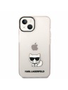 Karl Lagerfeld Karl Lagerfeld Choupette Logo Hátlap iPhone 14 Plus-hoz Pink