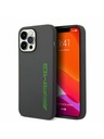 AMG AMG Liquid Silicone Green Logo Hátlap iPhone 14 Pro-hoz Grey