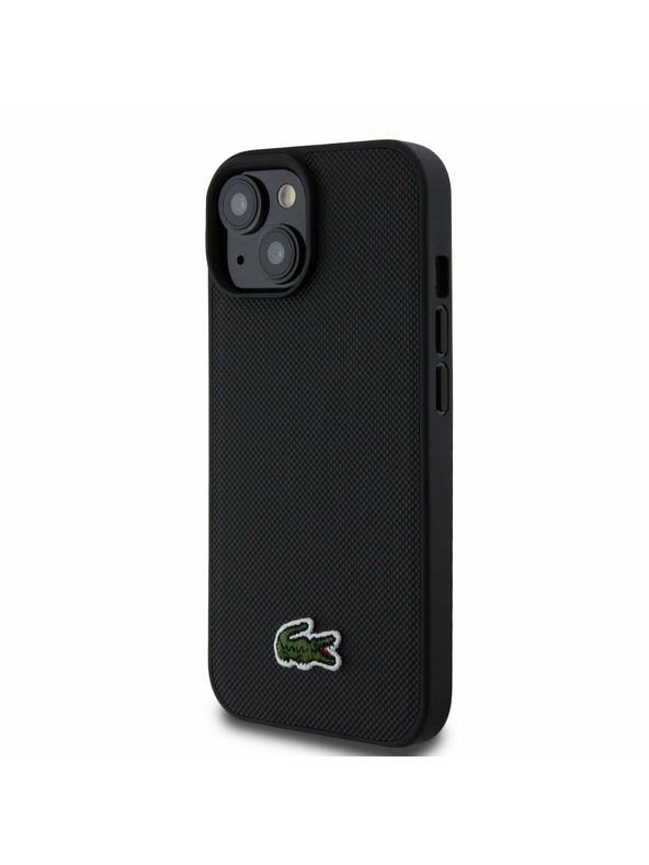 Lacoste Lacoste Iconic Petit Pique Woven Logo Magsafe Hátlap iPhone 15-hez Black