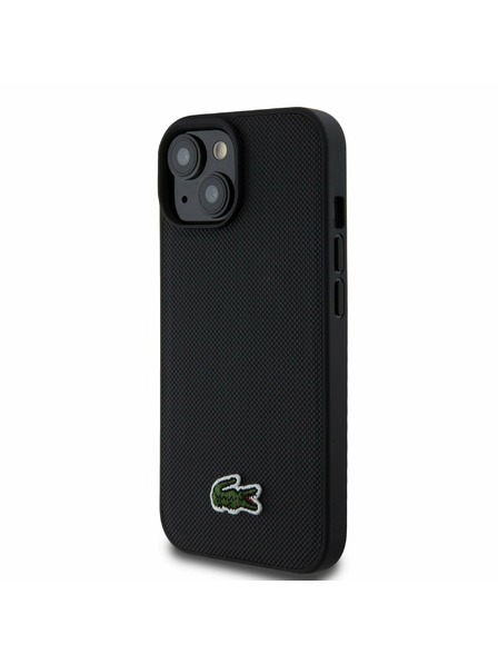 Lacoste Lacoste Iconic Petit Pique Woven Logo Magsafe Hátlap iPhone 15-hez Black