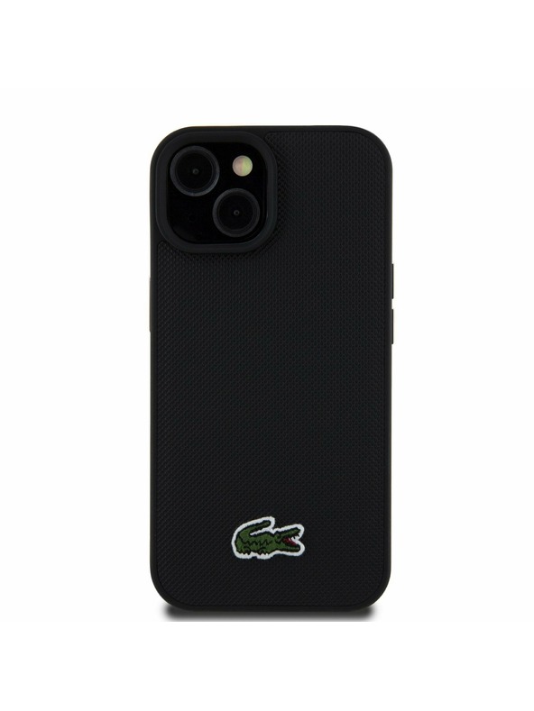 Lacoste Lacoste Iconic Petit Pique Woven Logo Magsafe Hátlap iPhone 15-hez Black
