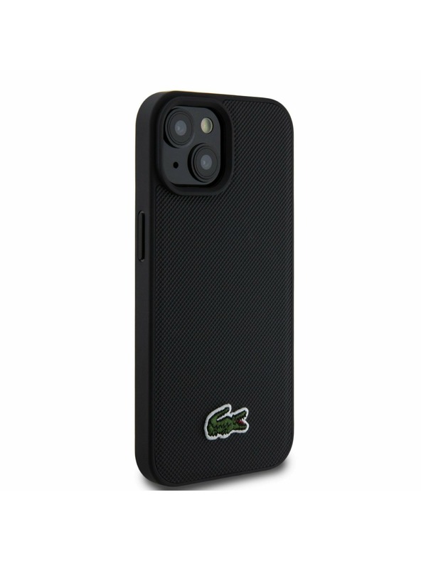 Lacoste Lacoste Iconic Petit Pique Woven Logo Magsafe Hátlap iPhone 15-hez Black