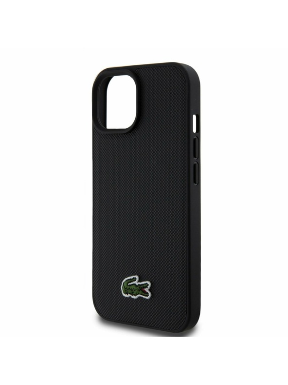Lacoste Lacoste Iconic Petit Pique Woven Logo Magsafe Hátlap iPhone 15-hez Black