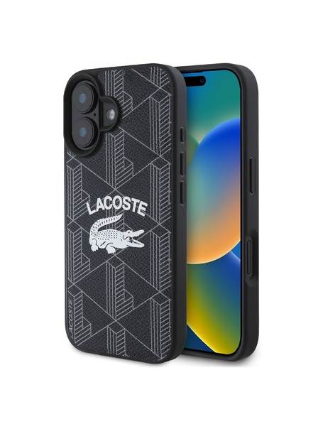 Lacoste Lacoste Blend Monogram MagSafe Hátlap iPhone 16-hoz Black