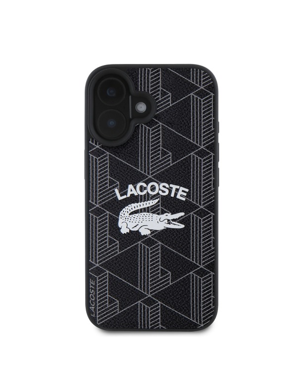 Lacoste Lacoste Blend Monogram MagSafe Hátlap iPhone 16-hoz Black
