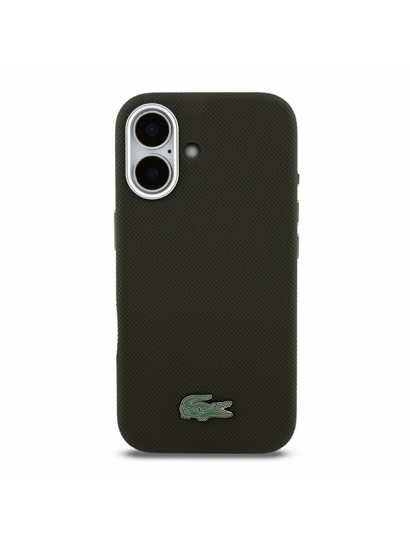 Lacoste Lacoste PVC Iconic Petit Pique Metal Logo MagSafe Hátlap iPhone 16-hoz Black