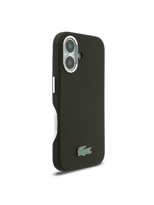 Lacoste Lacoste PVC Iconic Petit Pique Metal Logo MagSafe Hátlap iPhone 16-hoz Black