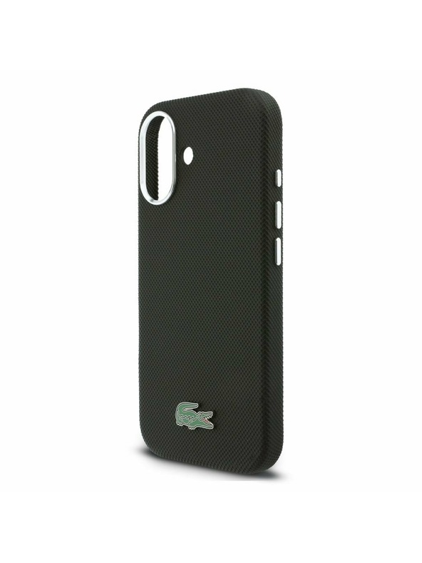 Lacoste Lacoste PVC Iconic Petit Pique Metal Logo MagSafe Hátlap iPhone 16-hoz Black