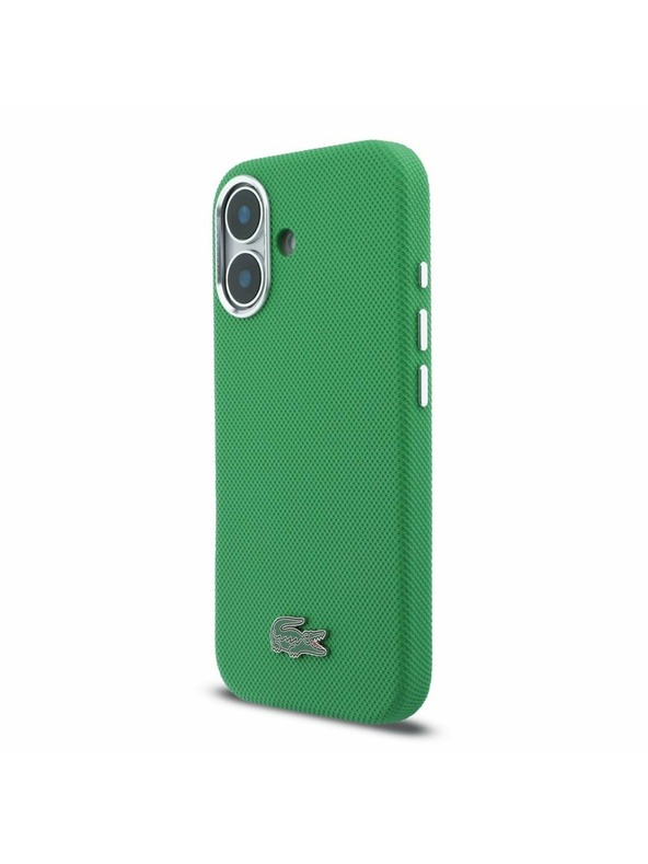 Lacoste Lacoste PVC Iconic Petit Pique Metal Logo MagSafe Hátlap iPhone 16-hoz Estragon Green