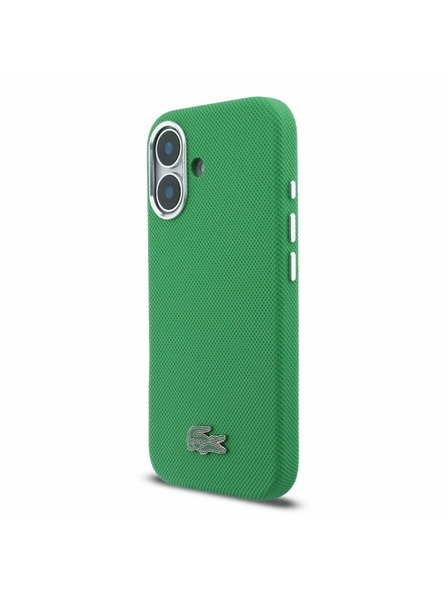 Lacoste Lacoste PVC Iconic Petit Pique Metal Logo MagSafe Hátlap iPhone 16-hoz Estragon Green