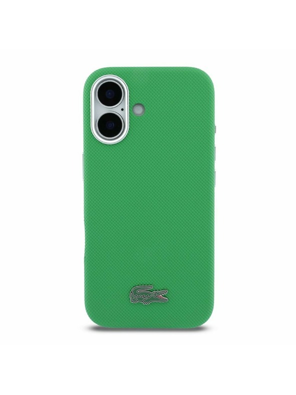 Lacoste Lacoste PVC Iconic Petit Pique Metal Logo MagSafe Hátlap iPhone 16-hoz Estragon Green