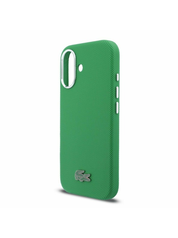 Lacoste Lacoste PVC Iconic Petit Pique Metal Logo MagSafe Hátlap iPhone 16-hoz Estragon Green
