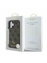 Guess Guess PU 4G Small Metal Logo MagSafe Hátlap iPhone 16 Plus-hoz Brown