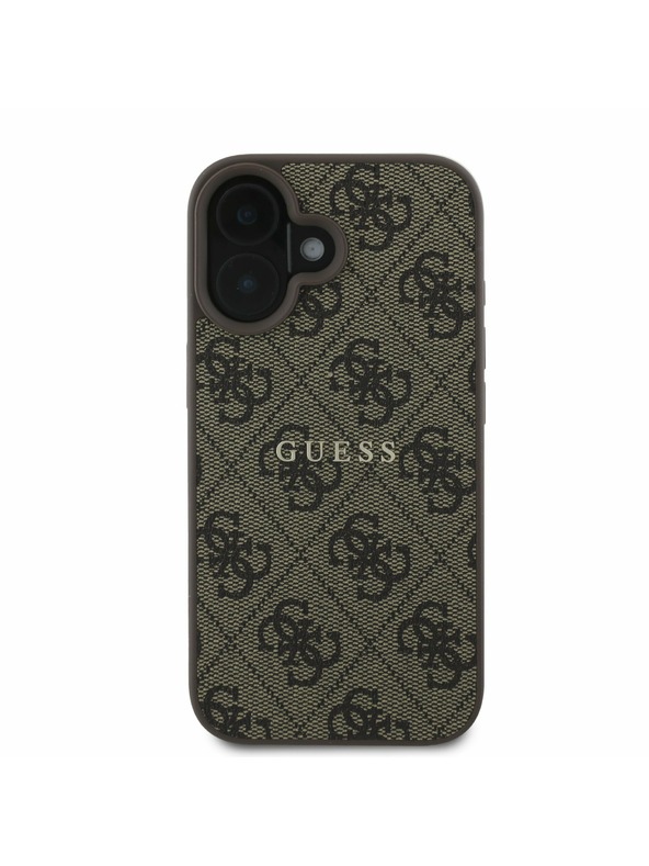 Guess Guess PU 4G Classic Logo MagSafe Hátlap iPhone 16 Plus-hoz Brown