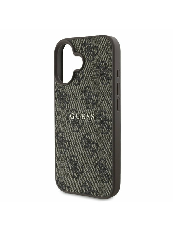 Guess Guess PU 4G Classic Logo MagSafe Hátlap iPhone 16 Plus-hoz Brown