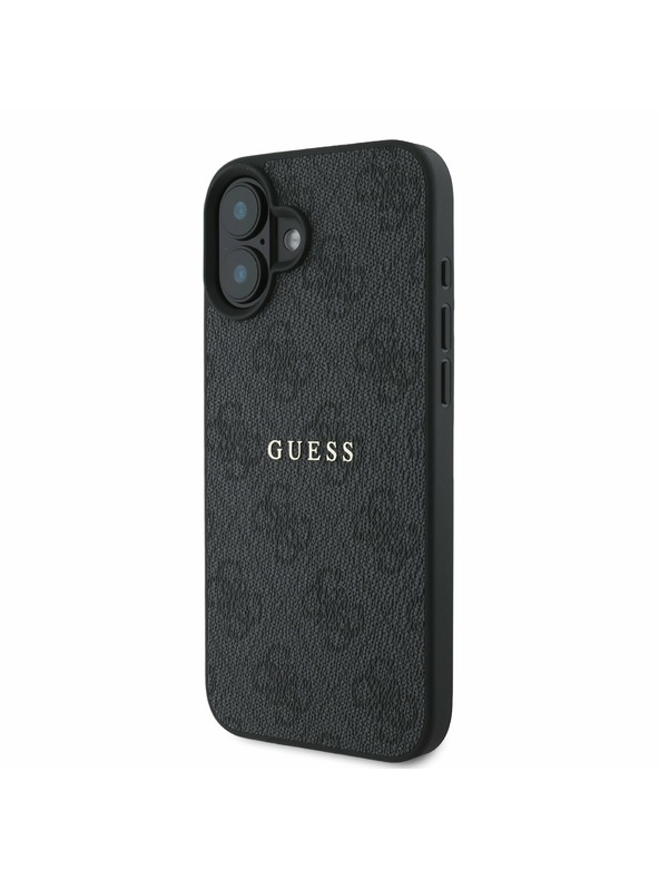 Guess Guess PU 4G Classic Logo MagSafe Hátlap iPhone 16 Plus-hoz Black