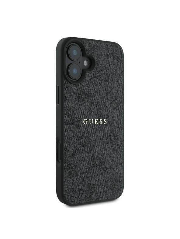 Guess Guess PU 4G Classic Logo MagSafe Hátlap iPhone 16 Plus-hoz Black