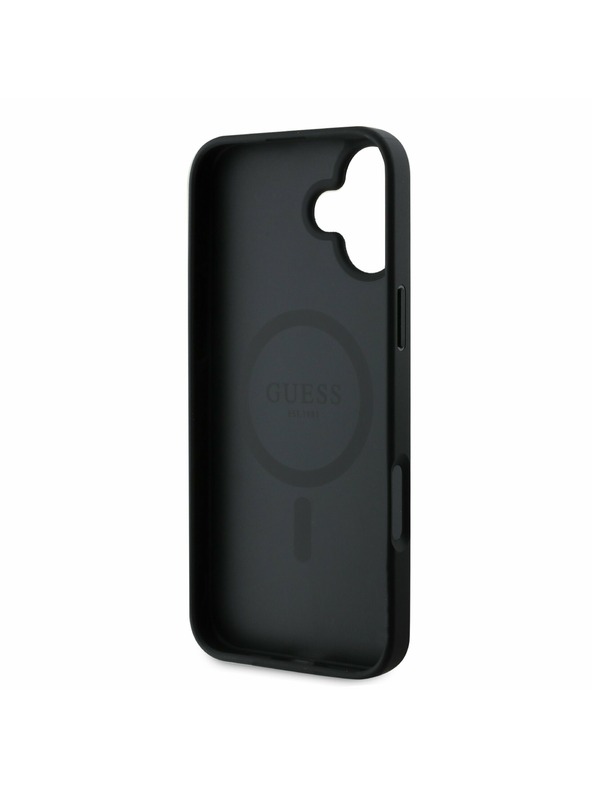 Guess Guess PU 4G Classic Logo MagSafe Hátlap iPhone 16 Plus-hoz Black