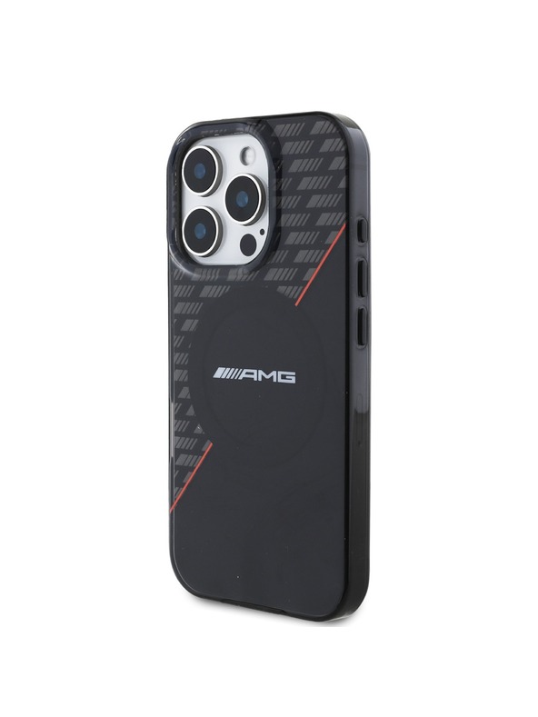 AMG AMG Rhombs MagSafe Hátlap iPhone 16 Pro-hoz Black/Red