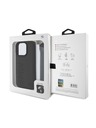 BMW BMW Leather Signature and Strap Hátlap iPhone 16 Pro-hoz Black
