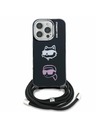 Karl Lagerfeld Karl Lagerfeld IML Crossbody K&CH Heads Hátlap iPhone 16 Pro-hoz Black