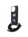 Karl Lagerfeld Karl Lagerfeld IML Crossbody K&CH Heads Hátlap iPhone 16 Pro-hoz Black
