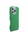 Lacoste Lacoste PVC Iconic Petit Pique Metal Logo MagSafe Hátlap iPhone 16 Pro-hoz Estragon Green