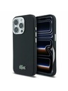 Lacoste Lacoste PVC Iconic Petit Pique Metal Logo MagSafe Hátlap iPhone 16 Pro-hoz Black