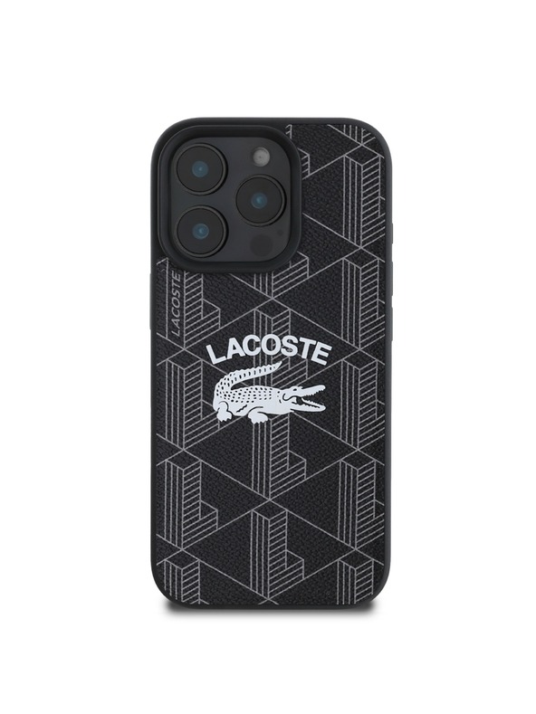 Lacoste Lacoste Blend Monogram MagSafe Hátlap iPhone 16 Pro-hoz Black