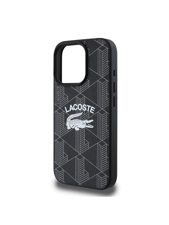 Lacoste Lacoste Blend Monogram MagSafe Hátlap iPhone 16 Pro-hoz Black
