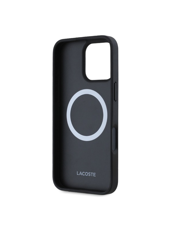 Lacoste Lacoste Blend Monogram MagSafe Hátlap iPhone 16 Pro-hoz Black