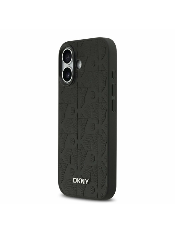 DKNY DKNY PU Leather Grid Pattern Magsafe Hátlap iPhone 17-hez Black