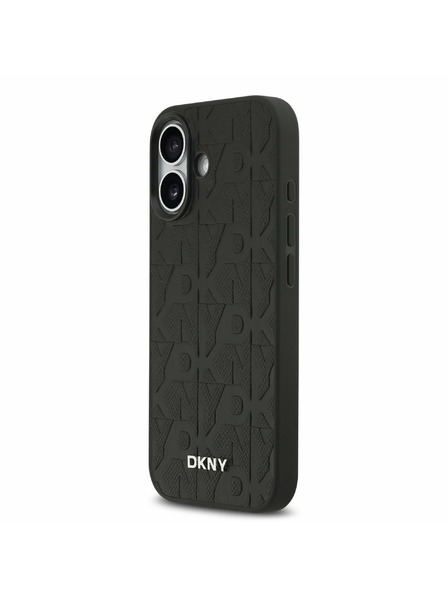 DKNY DKNY PU Leather Grid Pattern Magsafe Hátlap iPhone 17-hez Black