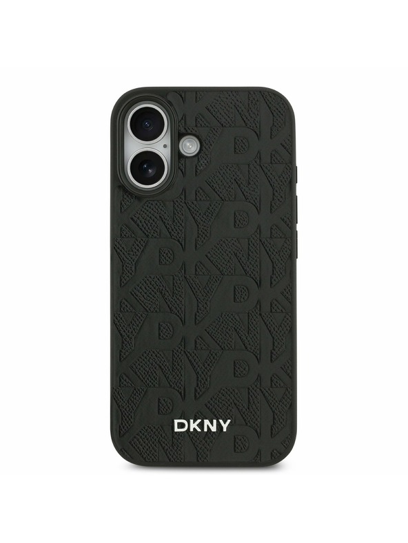 DKNY DKNY PU Leather Grid Pattern Magsafe Hátlap iPhone 17-hez Black