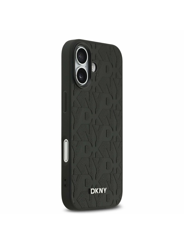 DKNY DKNY PU Leather Grid Pattern Magsafe Hátlap iPhone 17-hez Black