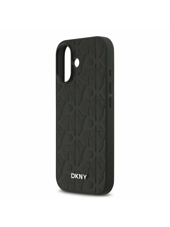 DKNY DKNY PU Leather Grid Pattern Magsafe Hátlap iPhone 17-hez Black
