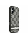 DKNY DKNY PU Leather Checkered Pattern and Stripe Hátlap iPhone 17-hez Black