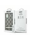 DKNY DKNY PU Leather Checkered Pattern and Stripe Hátlap iPhone 17-hez Black