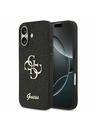 Guess Guess PU Fixed Glitter 4G Metal Logo Hátlap iPhone 17-hez Black