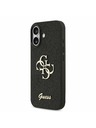 Guess Guess PU Fixed Glitter 4G Metal Logo Hátlap iPhone 17-hez Black