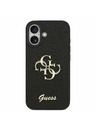 Guess Guess PU Fixed Glitter 4G Metal Logo Hátlap iPhone 17-hez Black