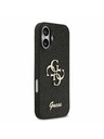 Guess Guess PU Fixed Glitter 4G Metal Logo Hátlap iPhone 17-hez Black