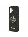 Guess Guess PU Fixed Glitter 4G Metal Logo Hátlap iPhone 17-hez Black