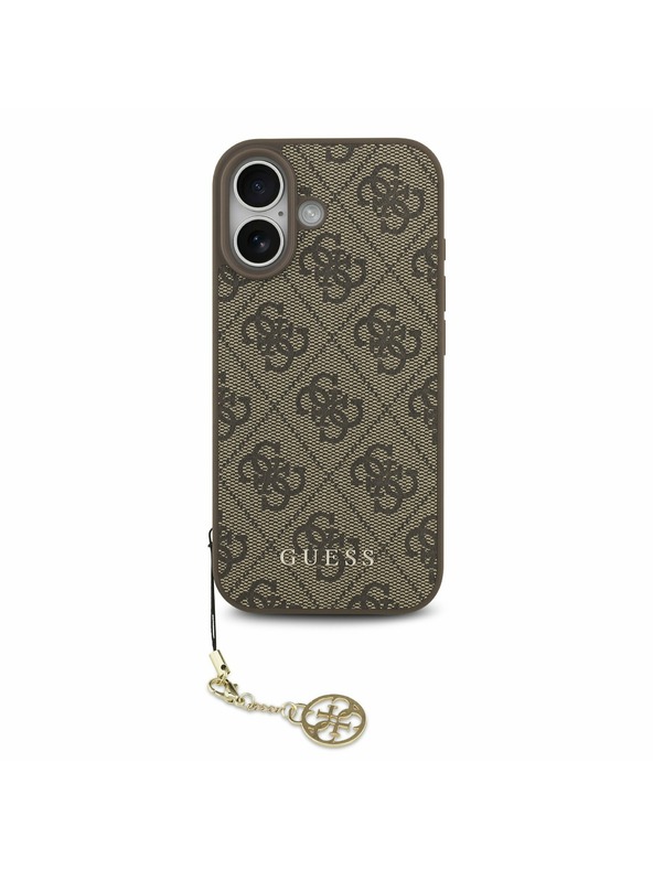 Guess Guess 4G Charm MagSafe Hátlap iPhone 17-hez Tone on Tone Brown