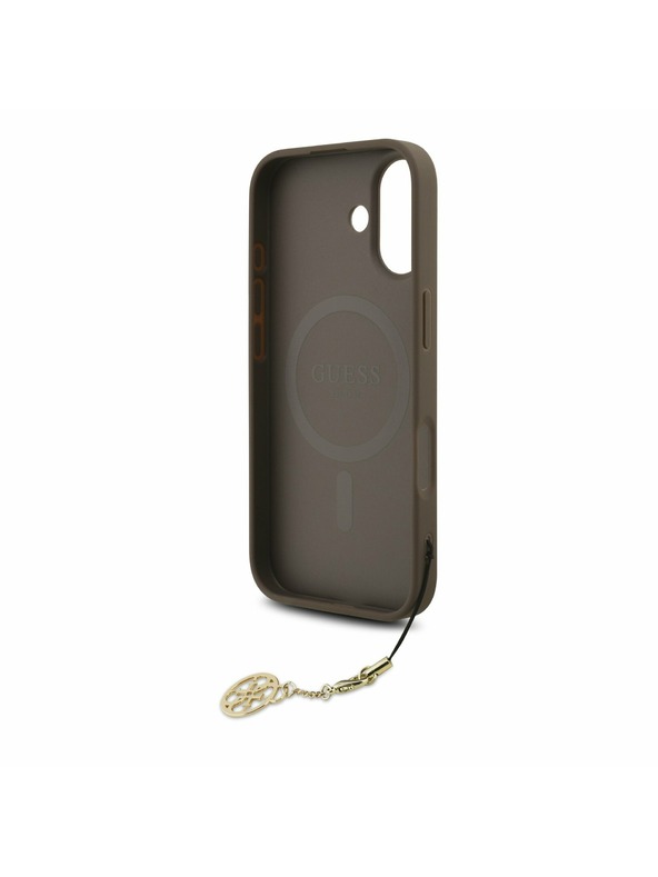 Guess Guess 4G Charm MagSafe Hátlap iPhone 17-hez Tone on Tone Brown